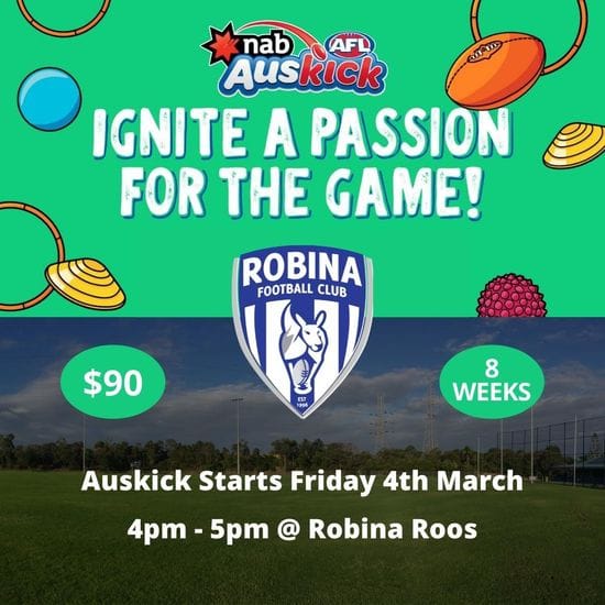 Auskick To Commence at The Roo Pen in 2022